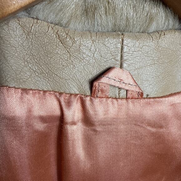 Vintage Faux Fur Coat Light Brown Tissavel France Women's Size 10 Medium FLAWS - Picture 8 of 12